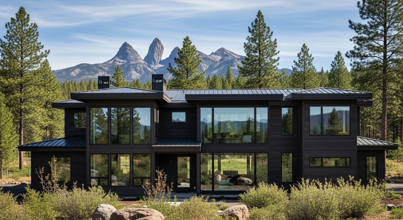 Pacific Northwest luxury custom home with Three Sisters mountain views
